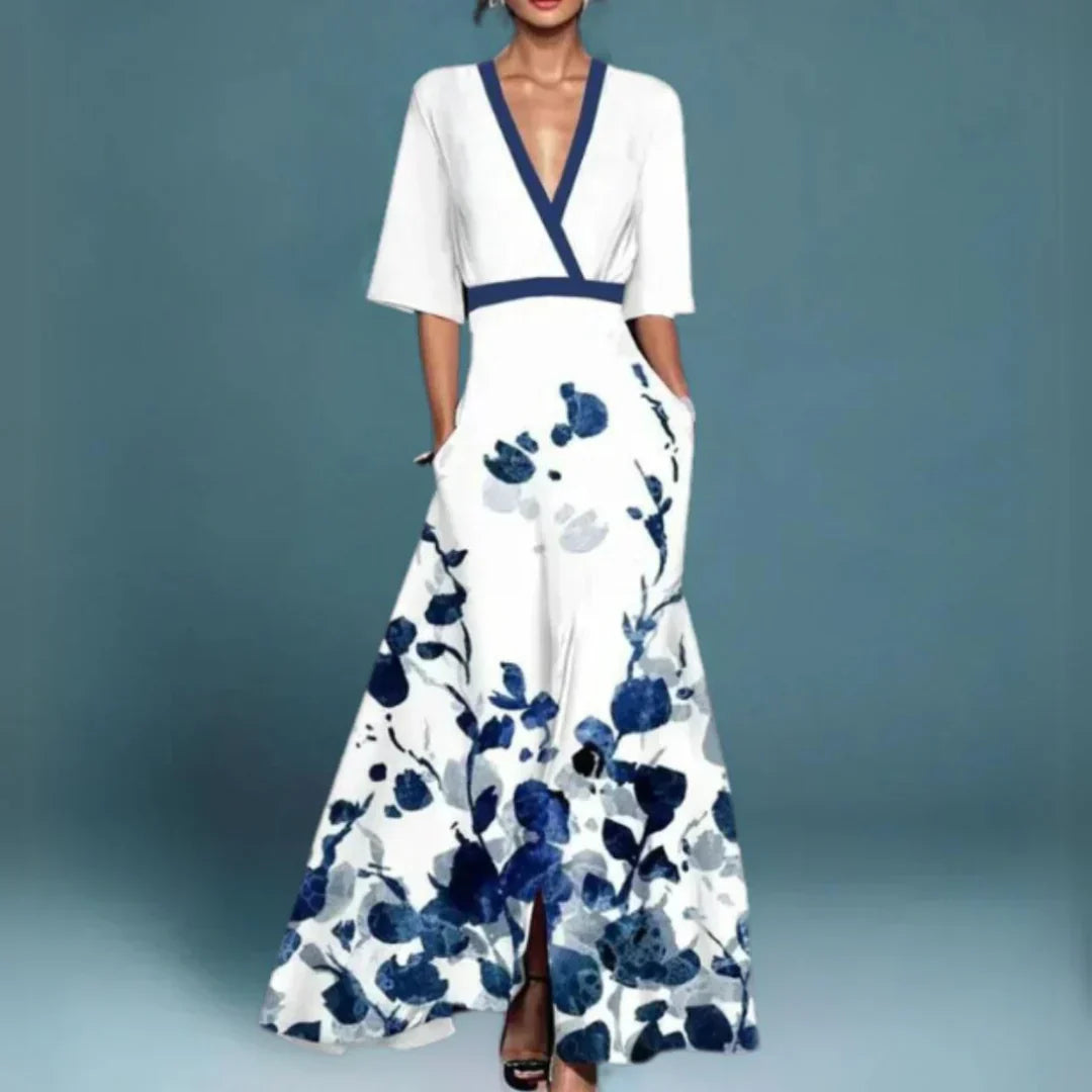 CD | Rochie maxi elegantă cu model floral