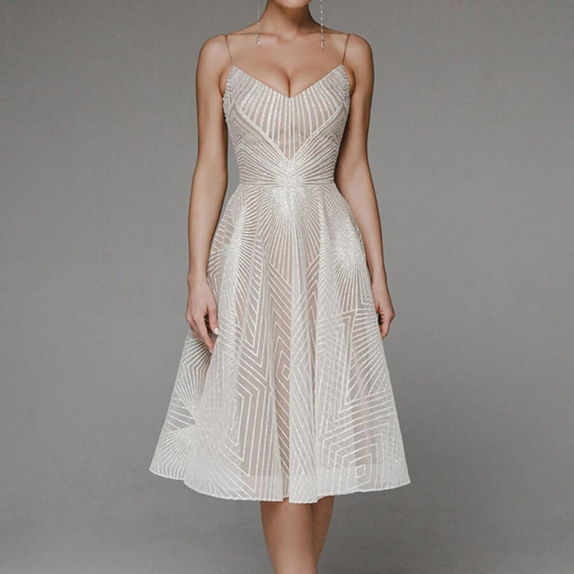 CD | Rochie midi elegantă imprimată
