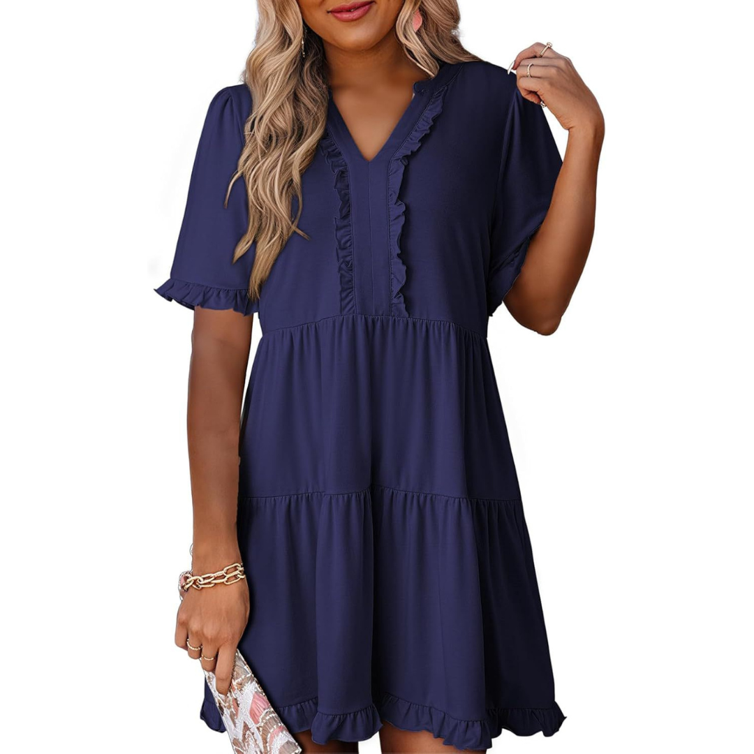 CD | Rochie mini casual cu decolteu în V