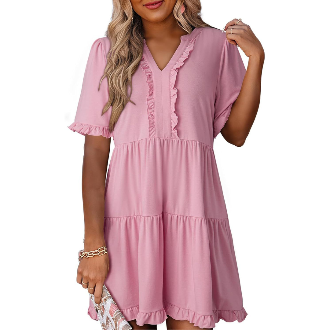 CD | Rochie mini casual cu decolteu în V
