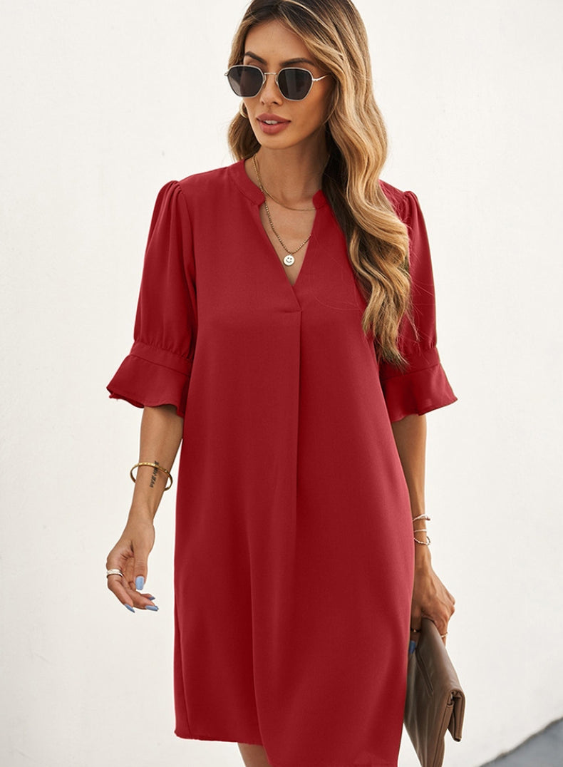 CD | Rochie minimală cu mâneci bufante