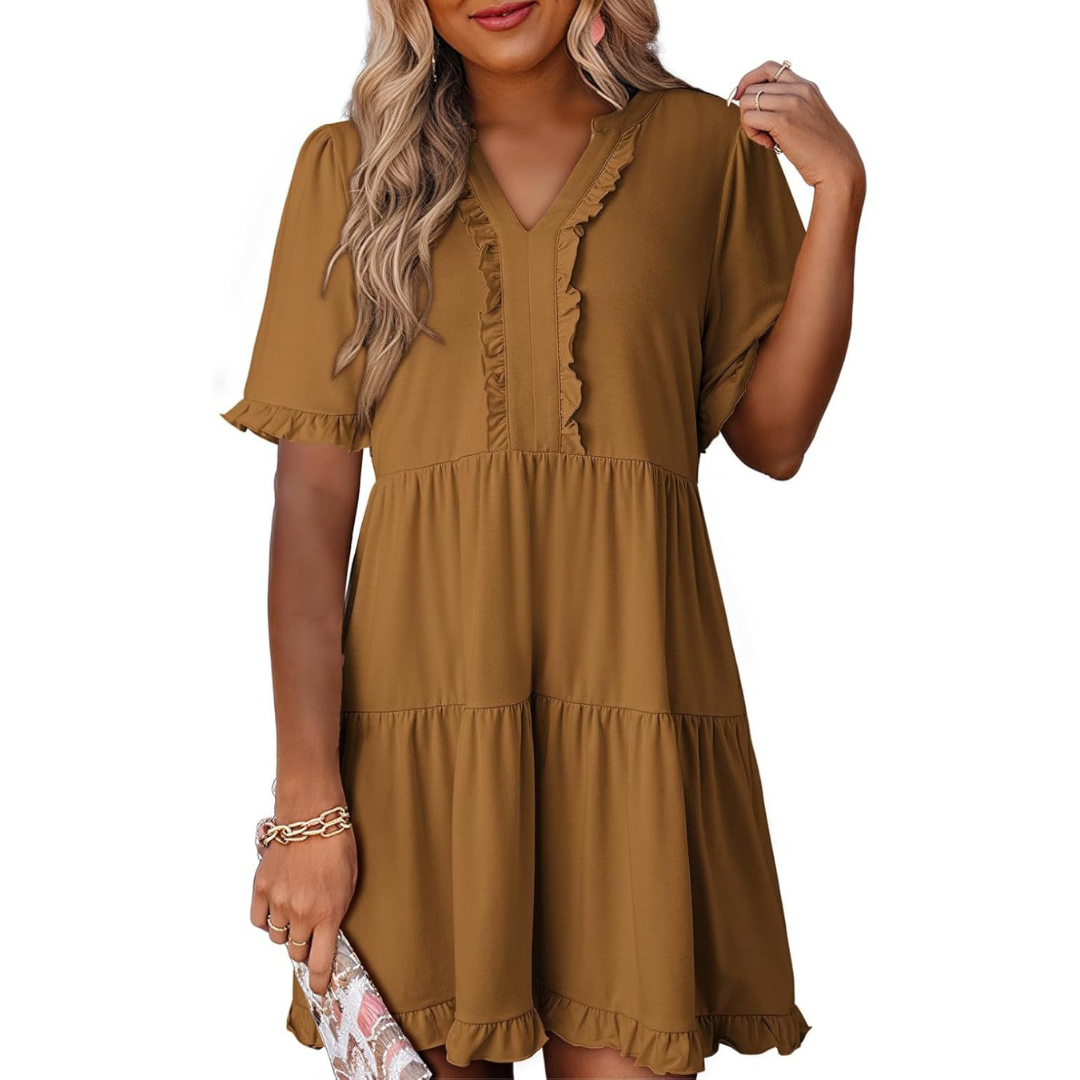 CD | Rochie mini casual cu decolteu în V