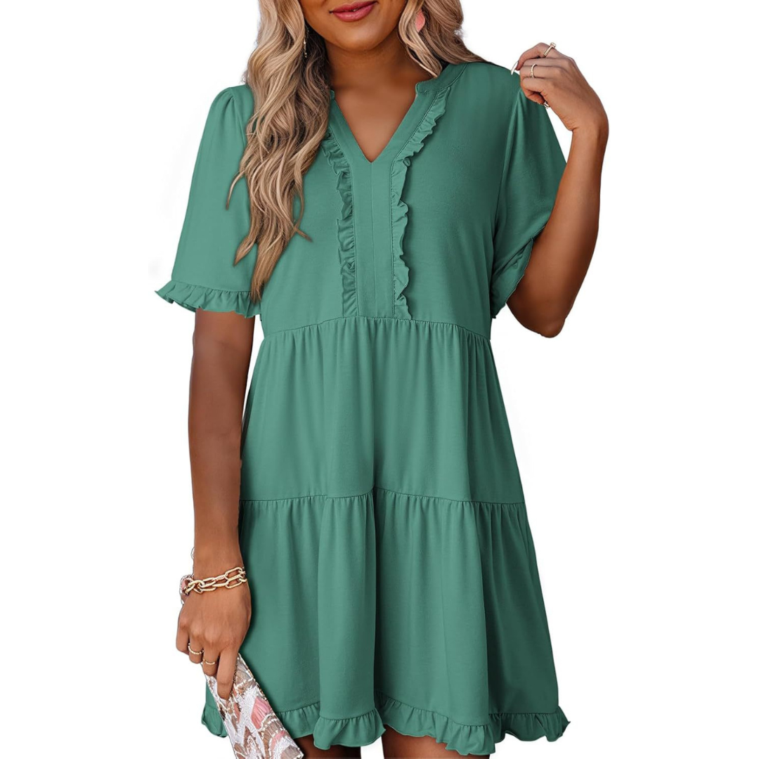CD | Rochie mini casual cu decolteu în V