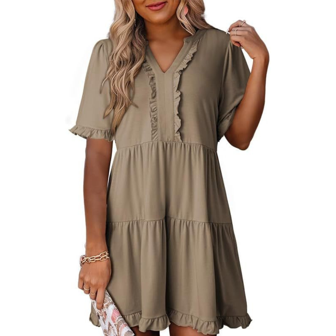 CD | Rochie mini casual cu decolteu în V