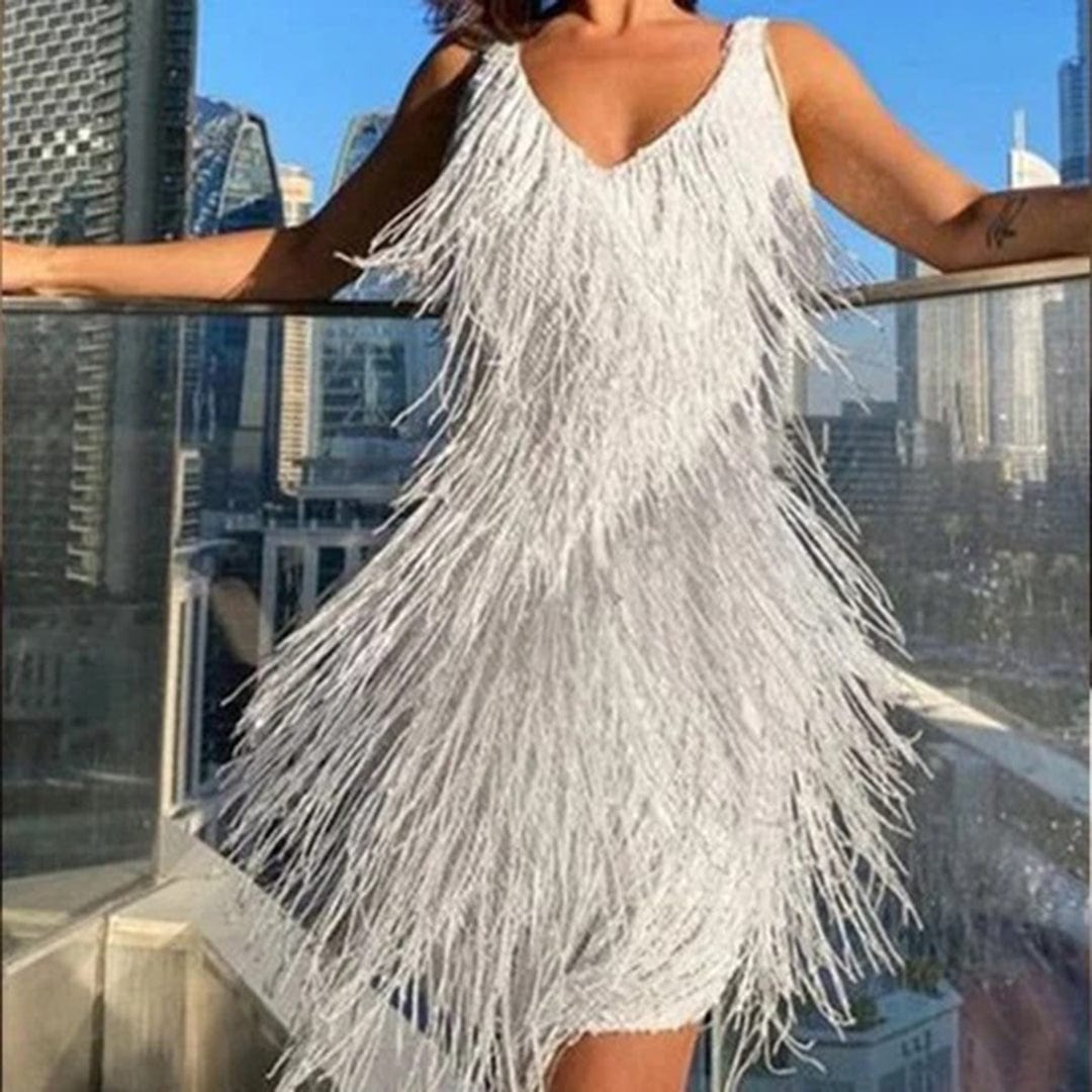 CD | Rochie mini cu boruri, ideală pentru petreceri
