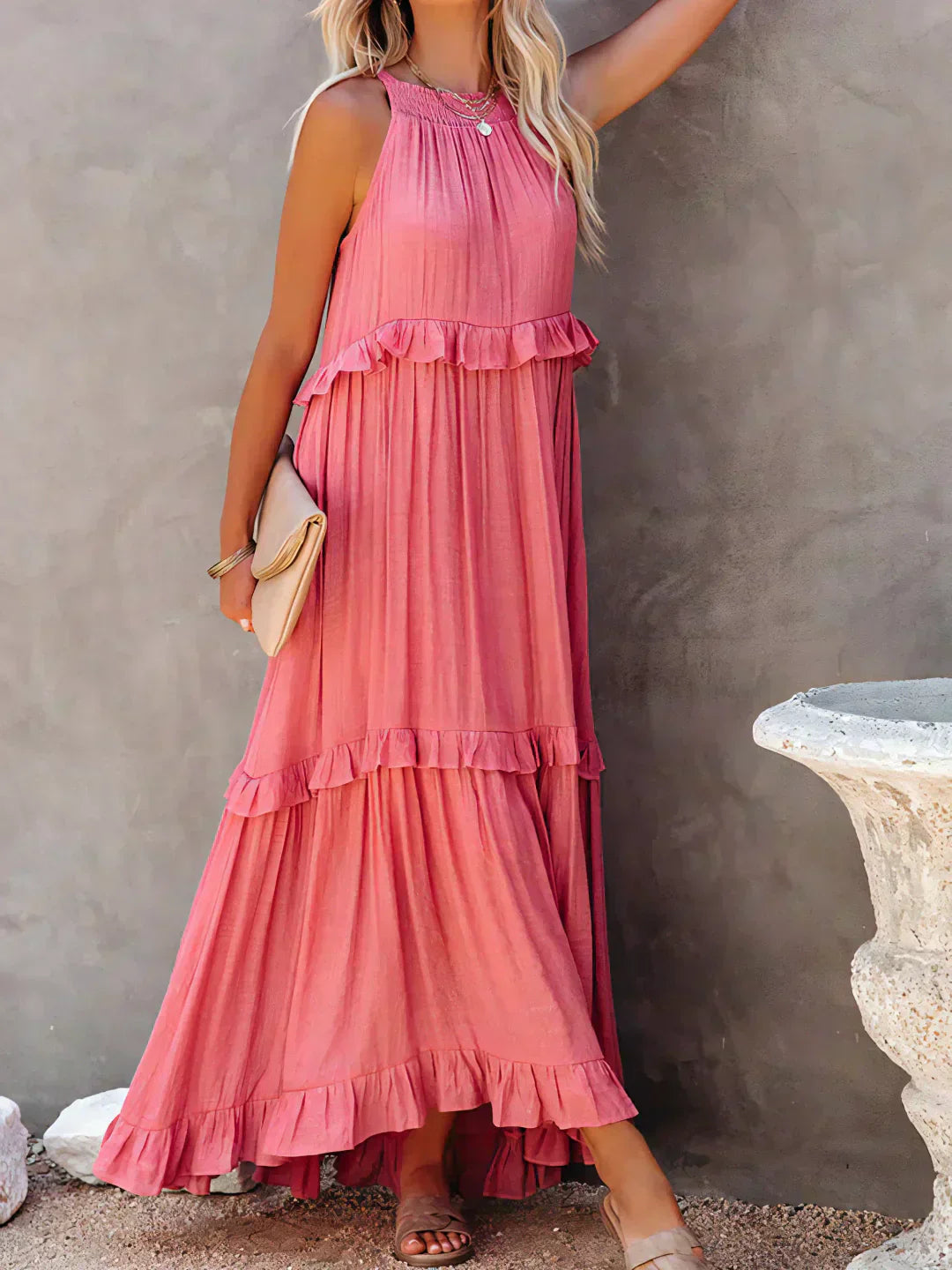 CD | Rochie maxi cu volane Effortless