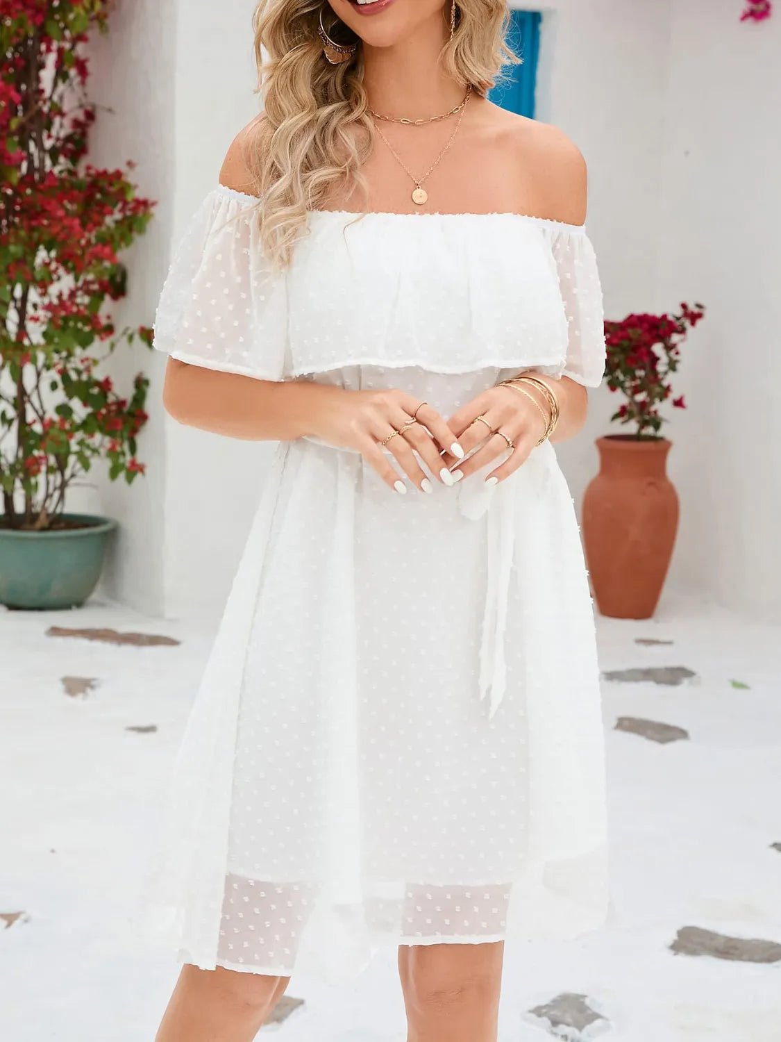 CD | Off Should Rochie mini cu mânecă scurtă