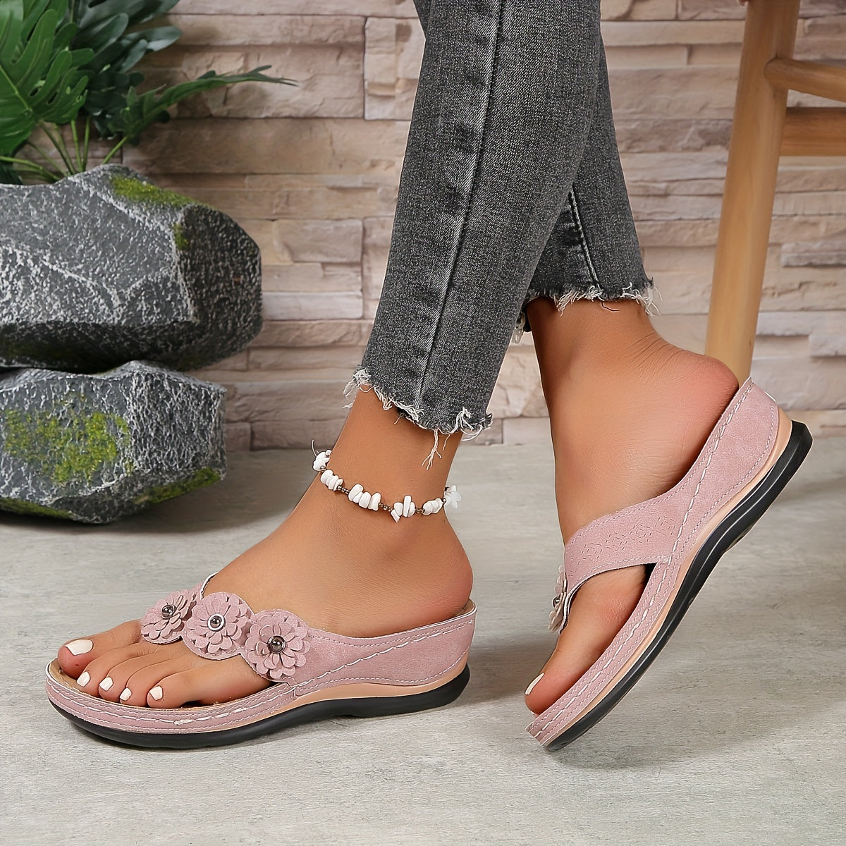 CD | | Sandale elegante și confortabile cu curele florale