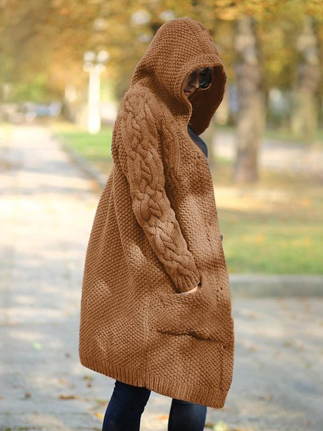 CD | Cardigan tricotate Chunky cu glugă