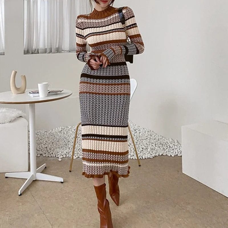 CD | Rochie de damă elegantă din tricot elastic