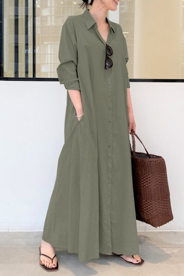 CD | Long Sleeve Simple Casual rochie lungă