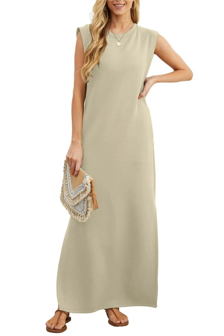 CD | Rochie maxi fără pliuri, casual, pentru femei