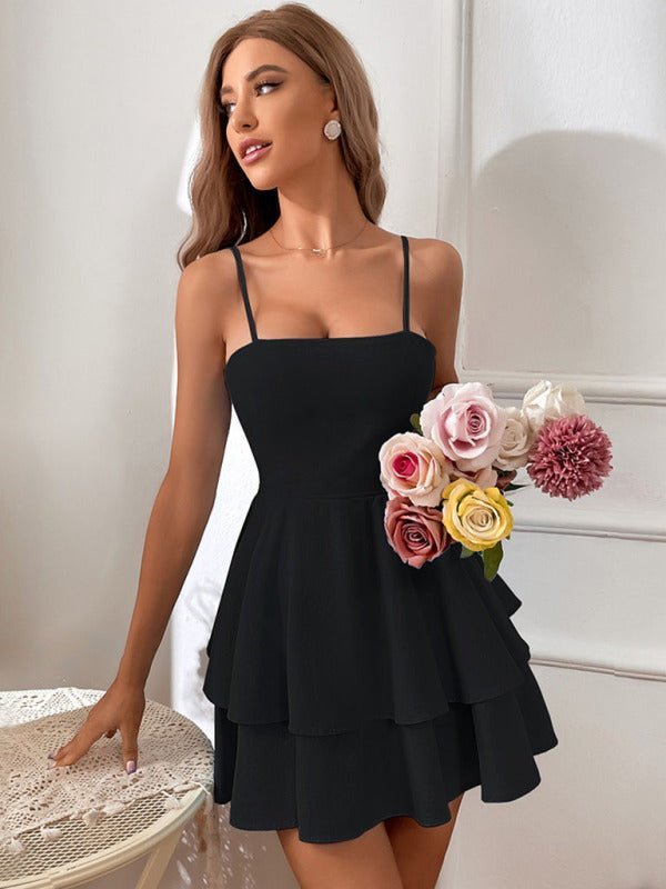 CD | Rochie mini cu volane suprapuse