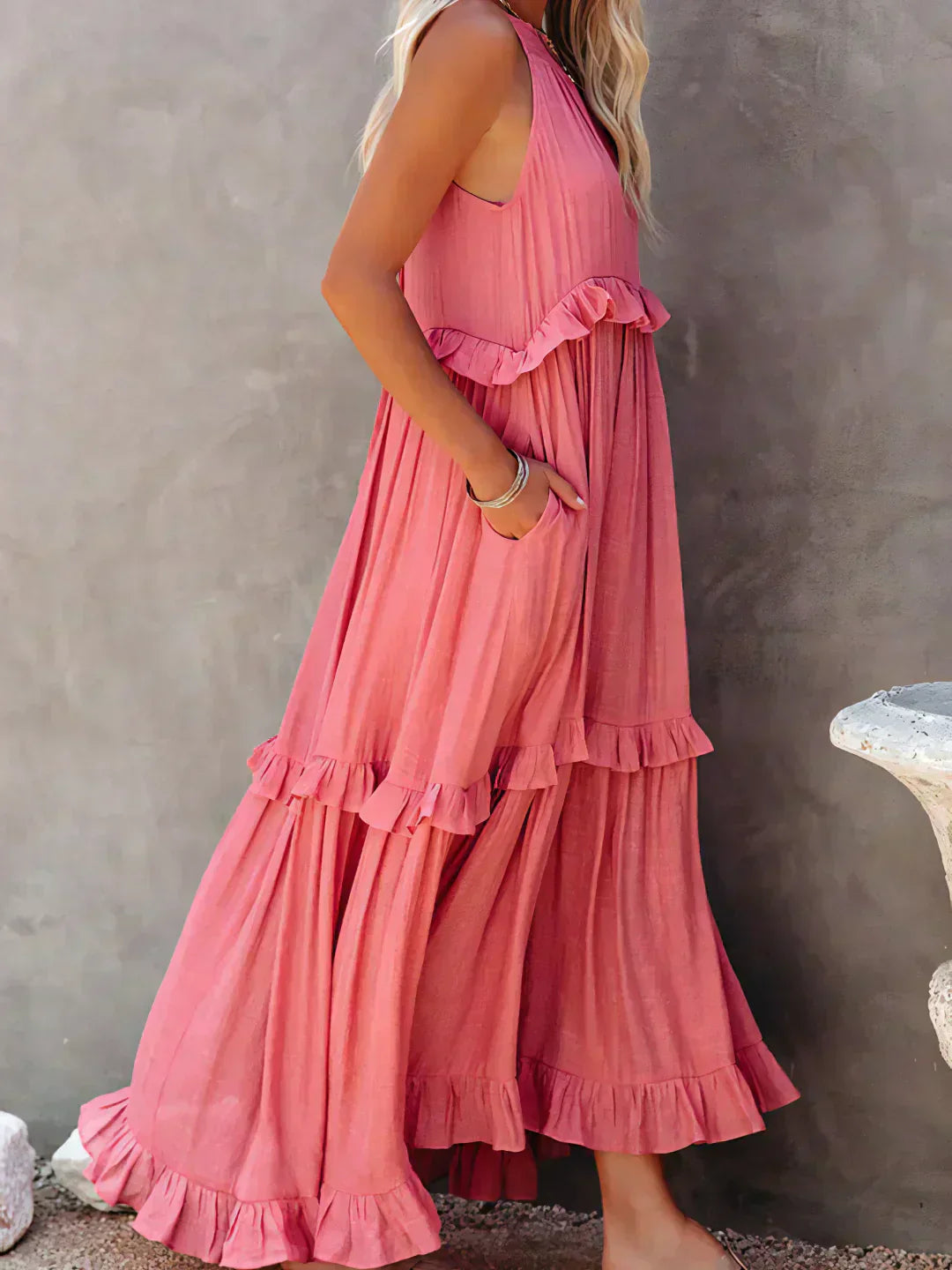 CD | Rochie maxi cu volane Effortless
