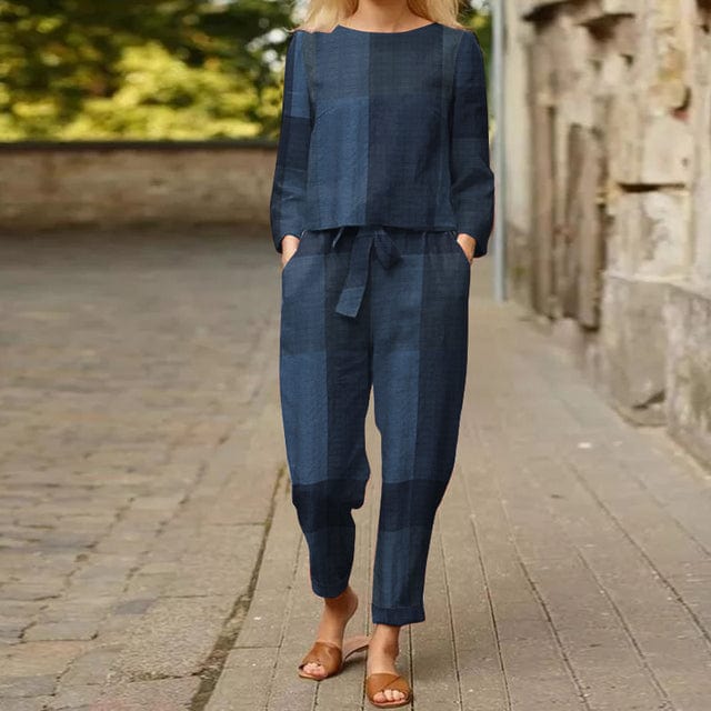 Buddhatrends Lucia Long Sleeve top + Trousers 2 Piece set | OOTD