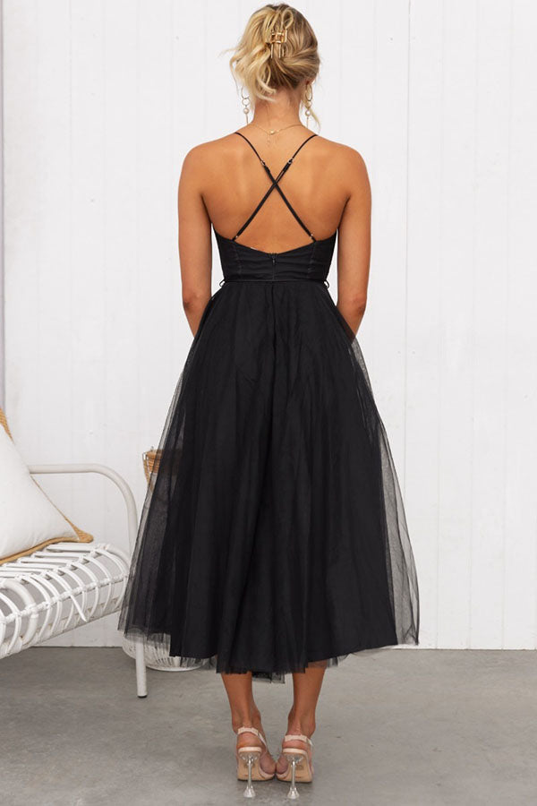 CD | Rochie midi Bustier din tul