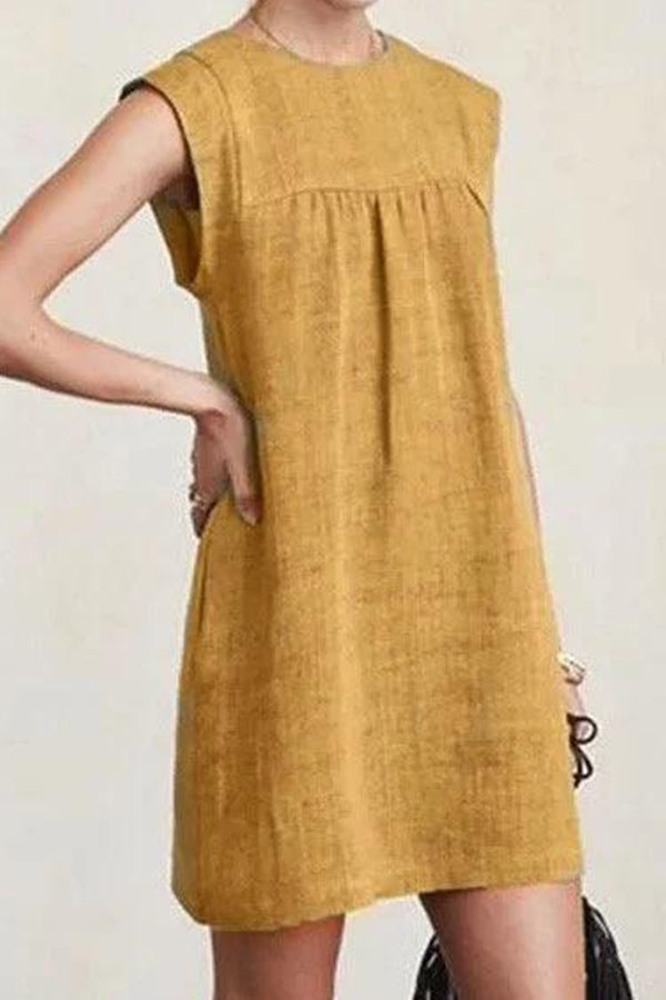 CD | CASUAL FĂRĂ MÂNECI A-LINE MINI ROCHIE
