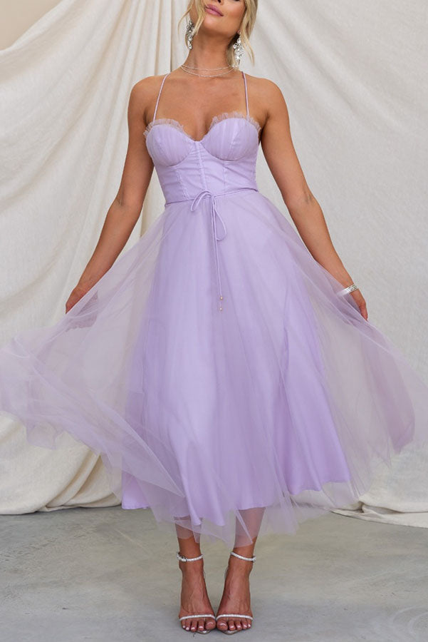 CD | Rochie midi Bustier din tul