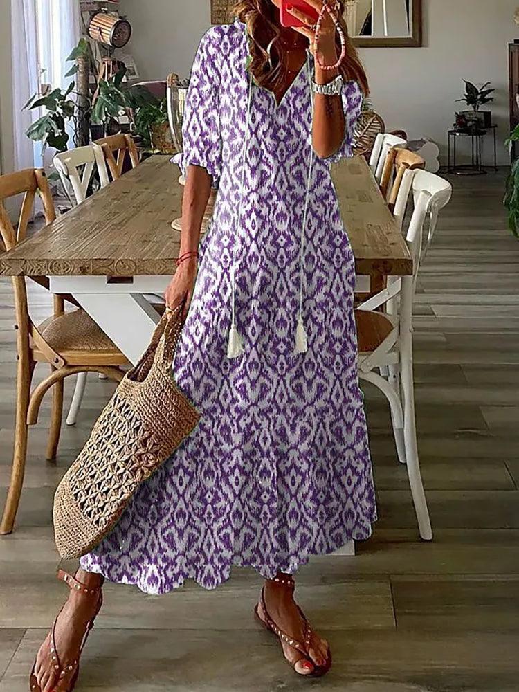 CD | Rochie maxi fără mâneci cu imprimeu floral pentru femei
