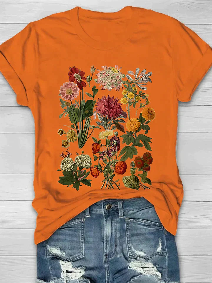 CD | Tricou casual cu model floral