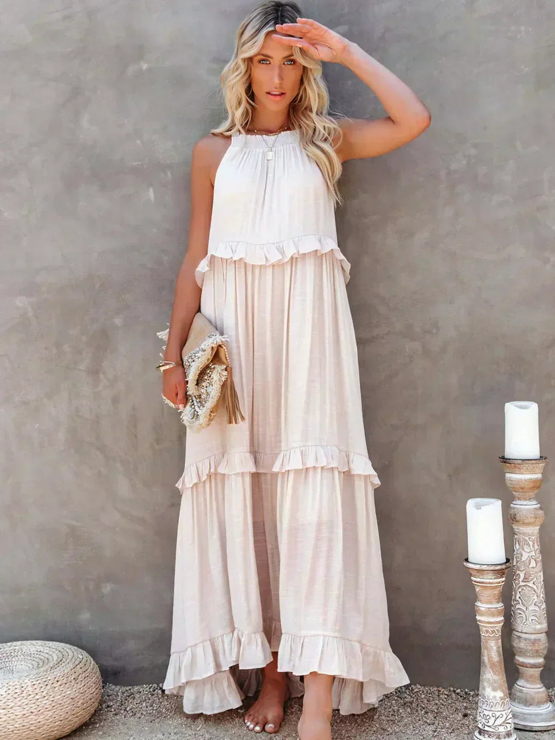 CD | Rochie maxi cu volane Effortless
