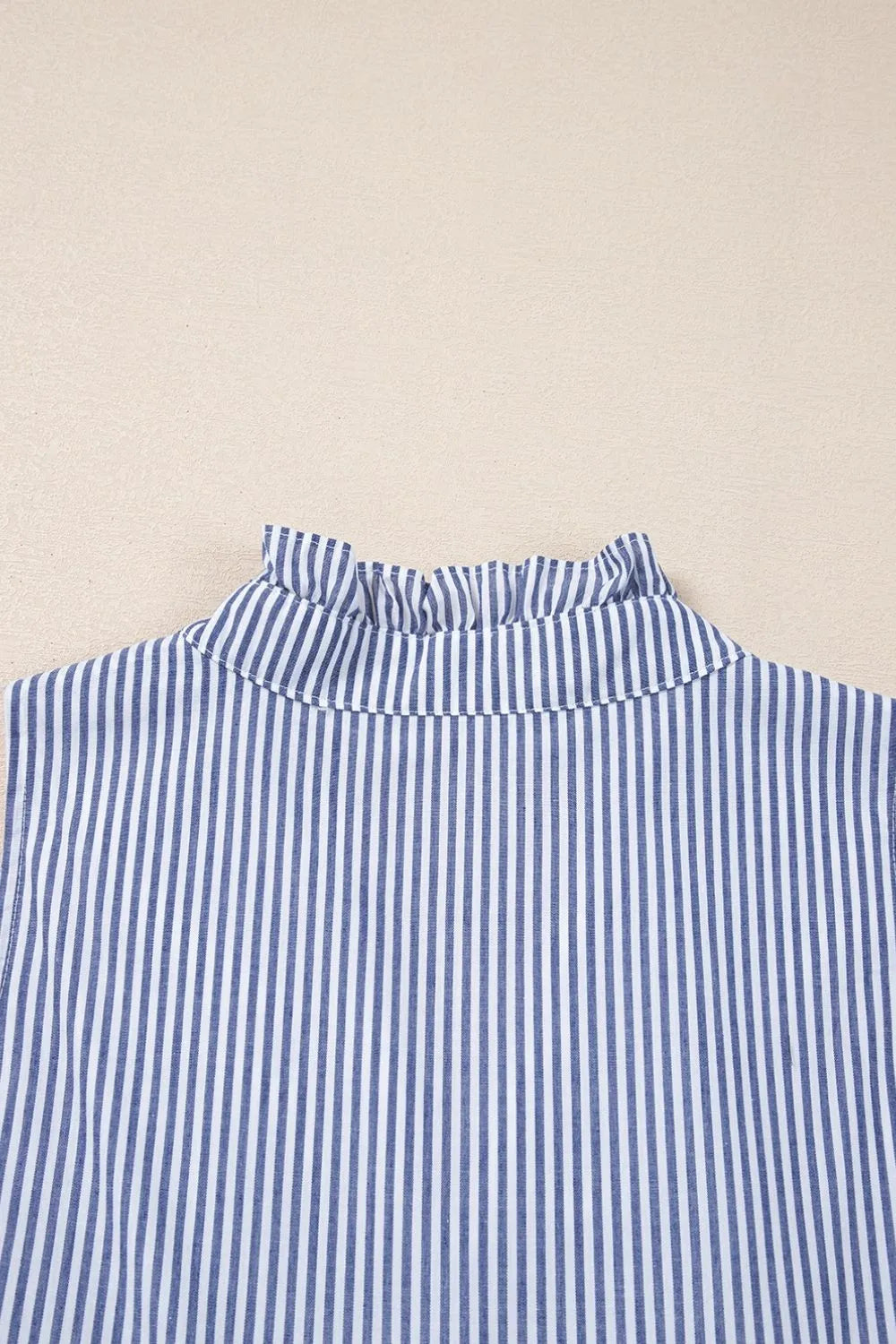 CD | Stripe Rochie mini fără mâneci, cu ric rac crestat