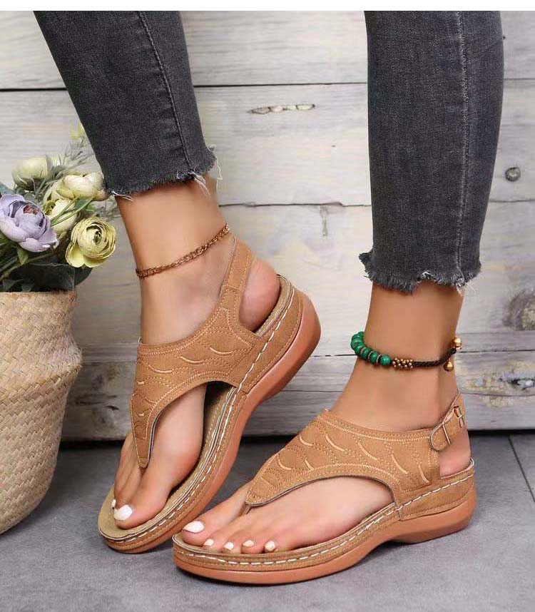 CD | | Romanza Sandale elegante cu toc cu pană pentru un look de vară pe plajă