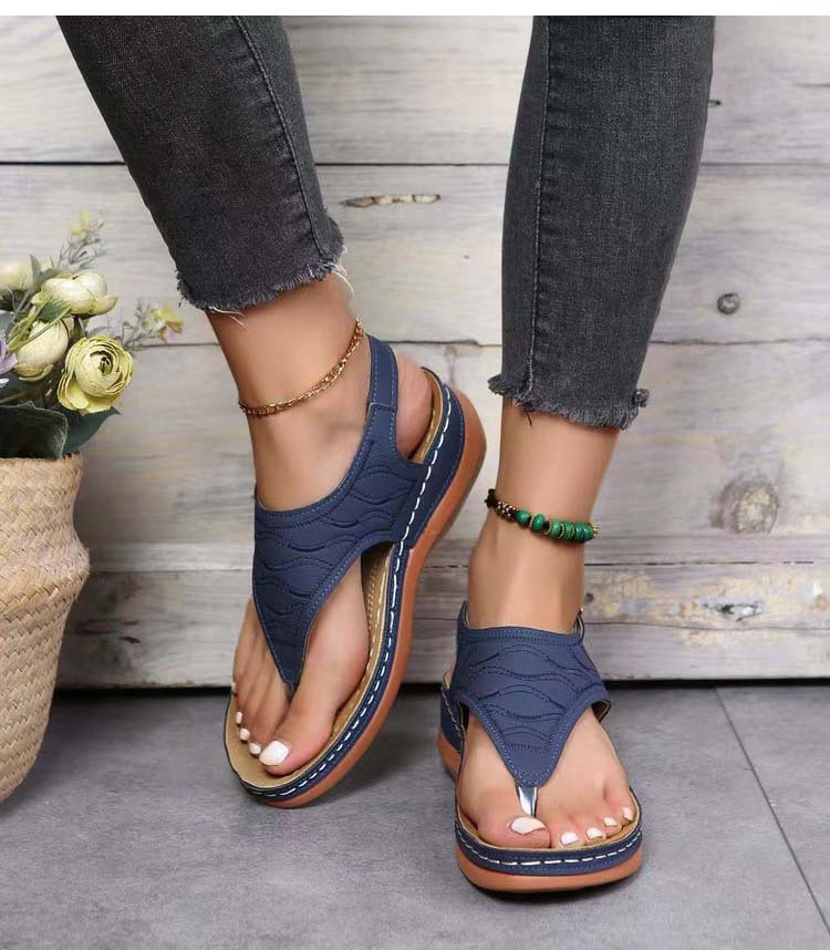 CD | | Romanza Sandale elegante cu toc cu pană pentru un look de vară pe plajă