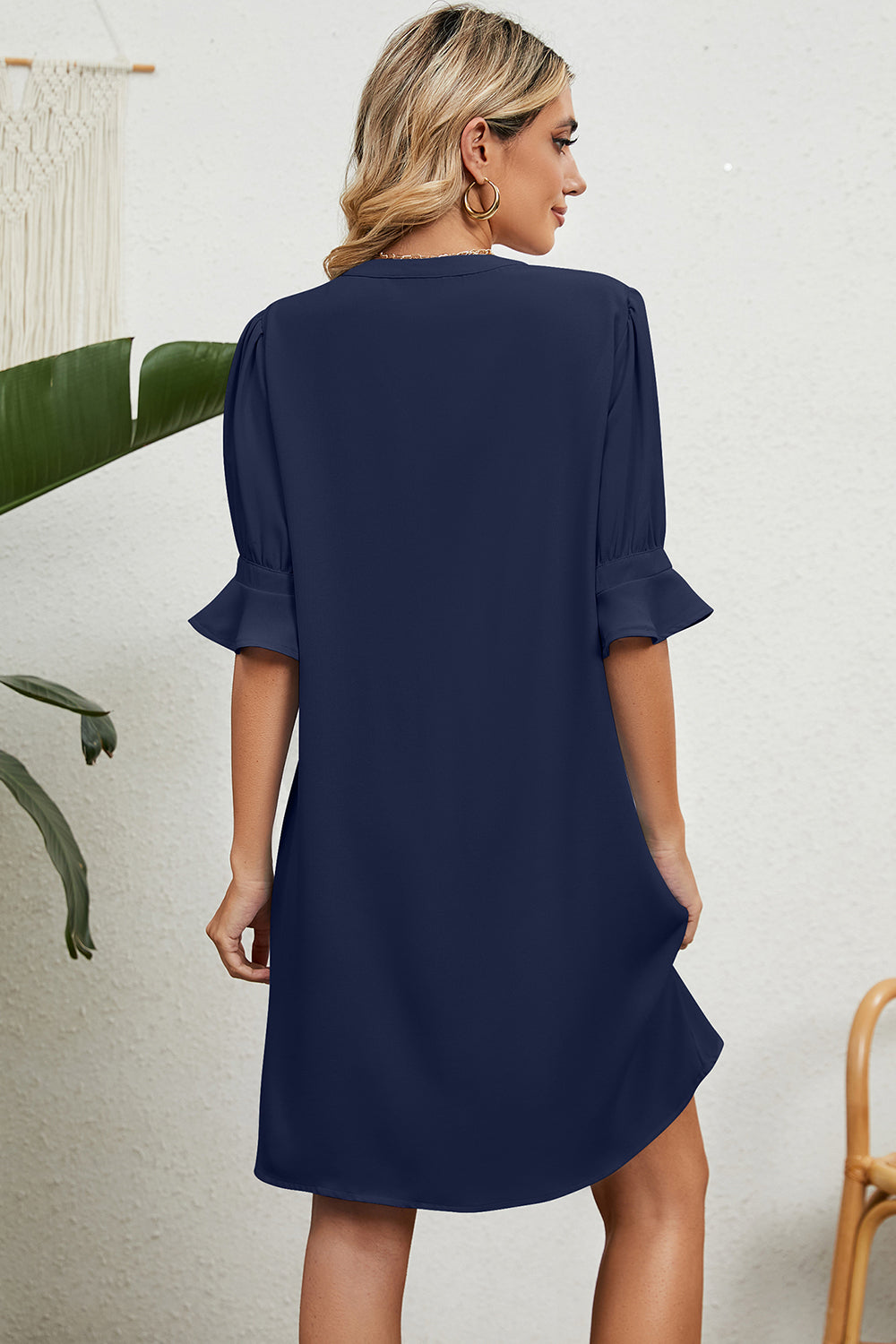 CD | Rochie minimală cu mâneci bufante