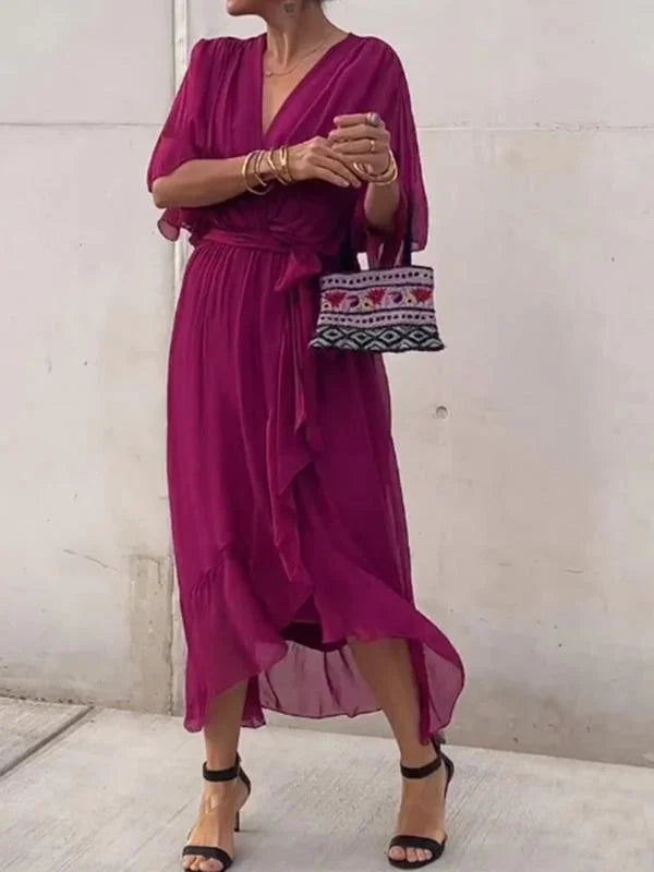 CD | Rochie maxi elegantă imprimată fără mâneci