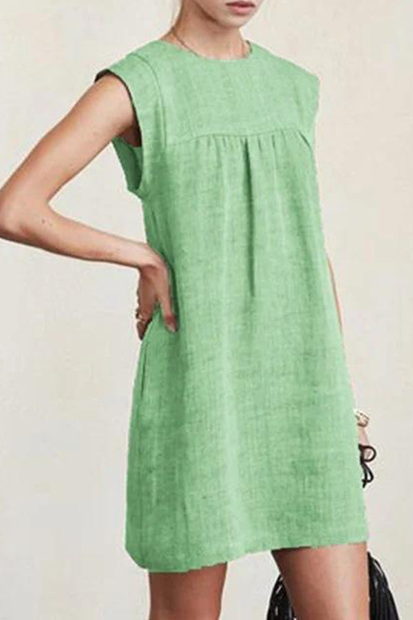 CD | CASUAL FĂRĂ MÂNECI A-LINE MINI ROCHIE