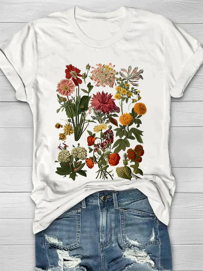 CD | Tricou casual cu model floral