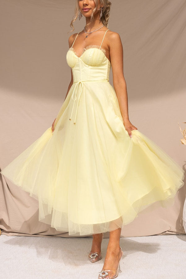 CD | Rochie midi Bustier din tul