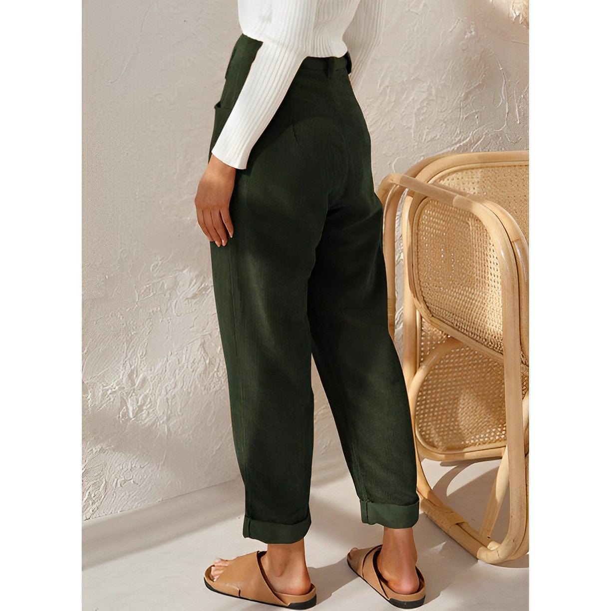 CD | Pantaloni eleganți din catifea