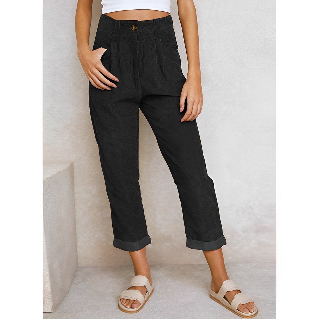 CD | Pantaloni eleganți din catifea