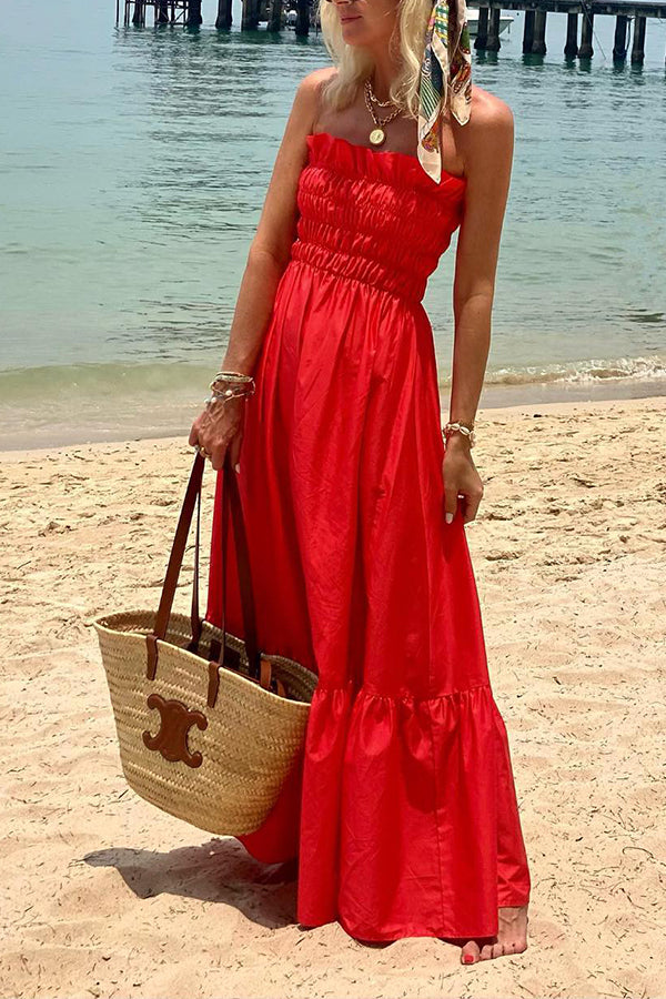 CD | Rochie lungă Passionate Beach Pleated Bandeau Resort