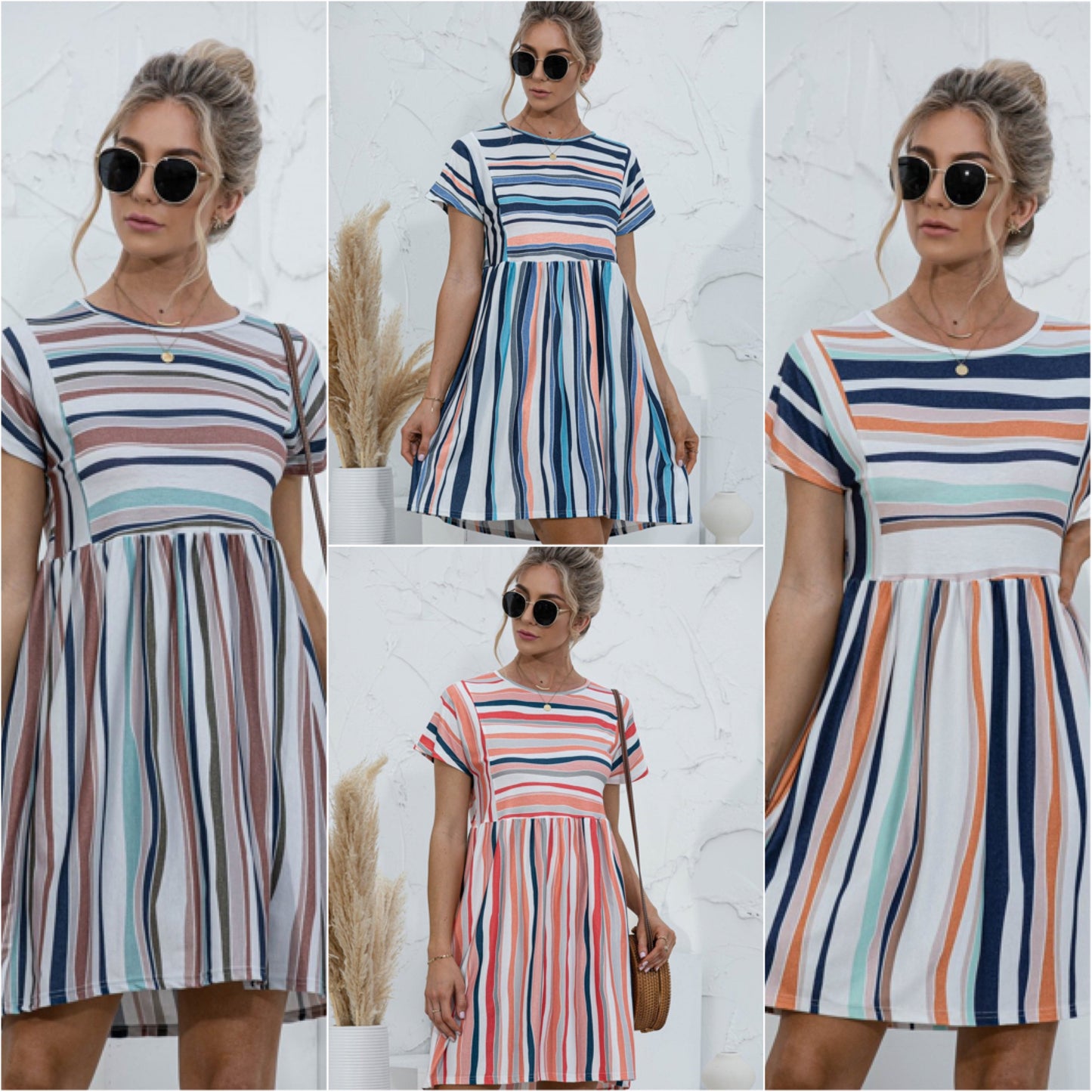 CD | "Maria" Rochie de designer cu dungi