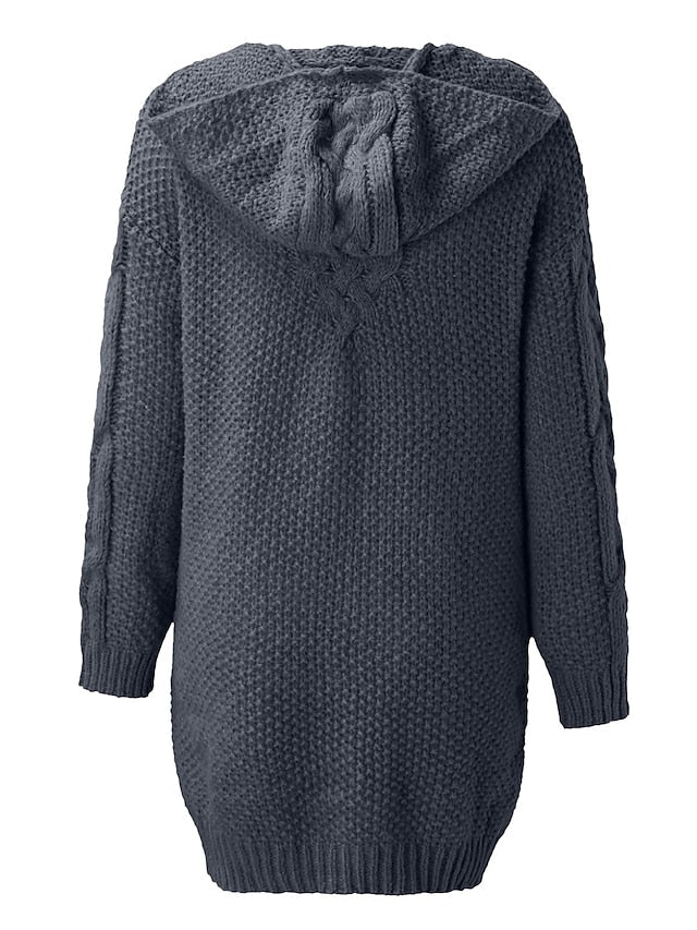 CD | Cardigan tricotate Chunky cu glugă