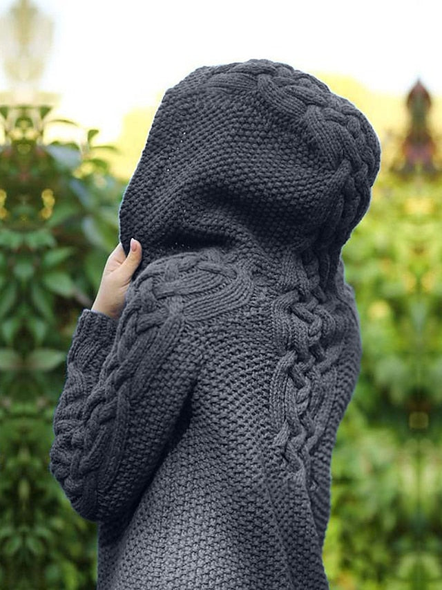 CD | Cardigan tricotate Chunky cu glugă