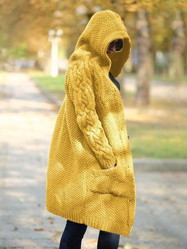CD | Cardigan tricotate Chunky cu glugă