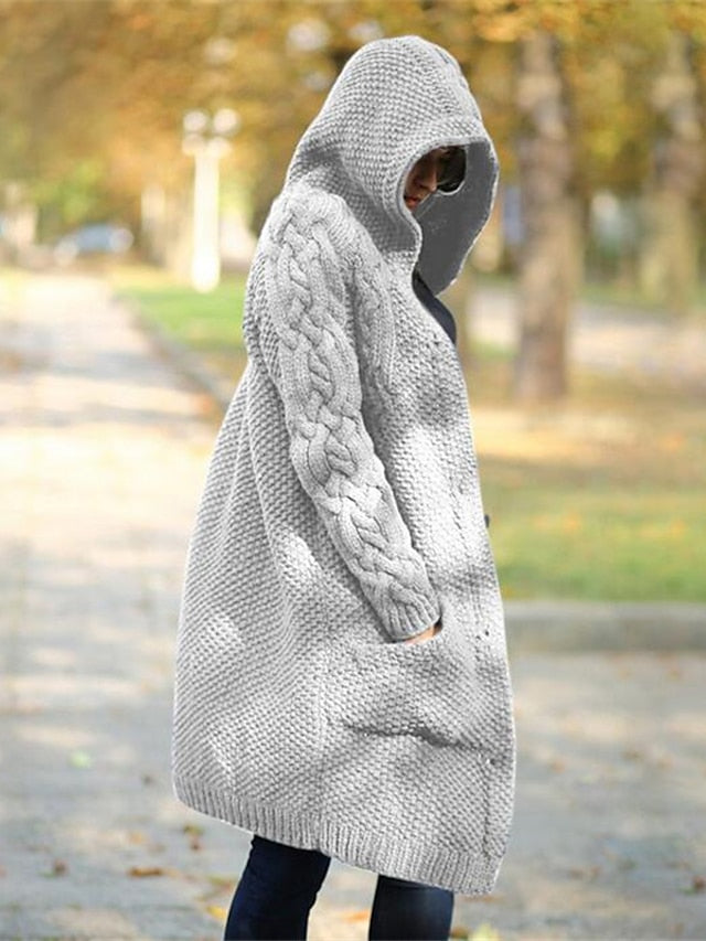 CD | Cardigan tricotate Chunky cu glugă