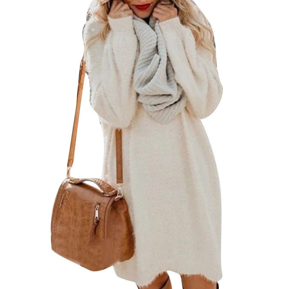 CD | Rochie mini tricotată cu stil jumper