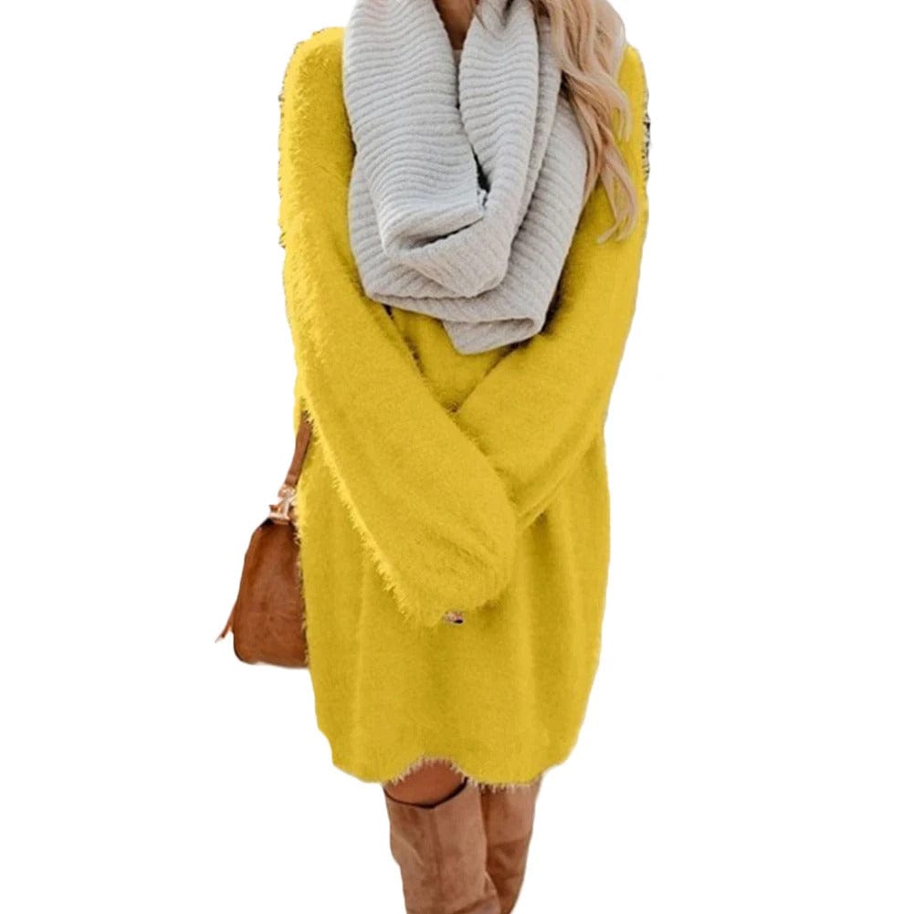 CD | Rochie mini tricotată cu stil jumper