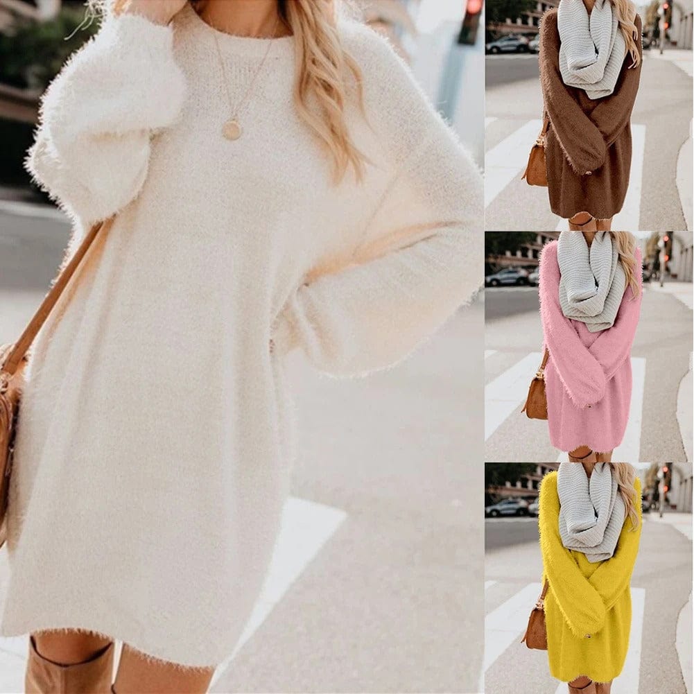 CD | Rochie mini tricotată cu stil jumper