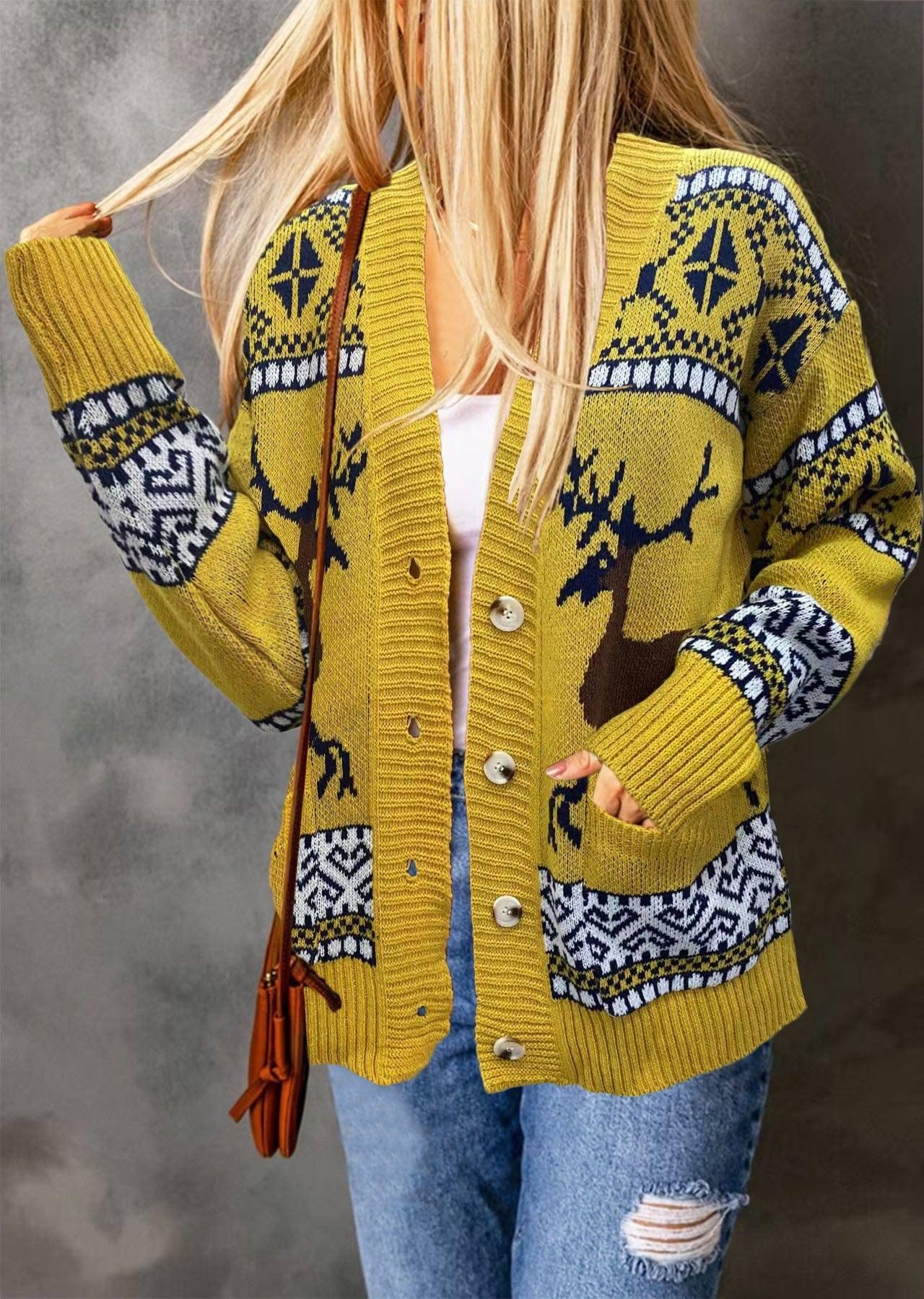 Christmas Sweaters Cardigan Coat-5
