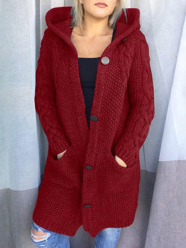 CD | Cardigan tricotate Chunky cu glugă