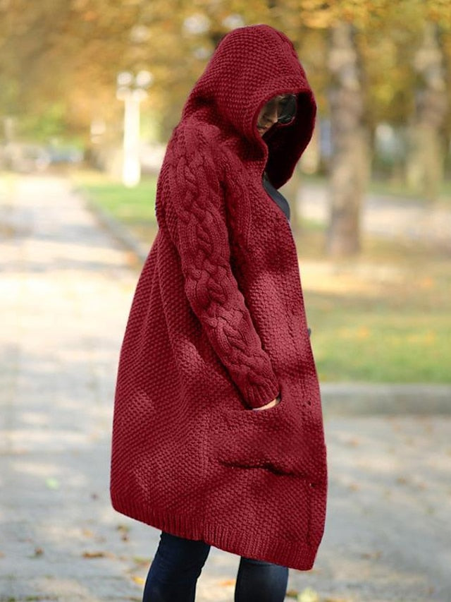 CD | Cardigan tricotate Chunky cu glugă