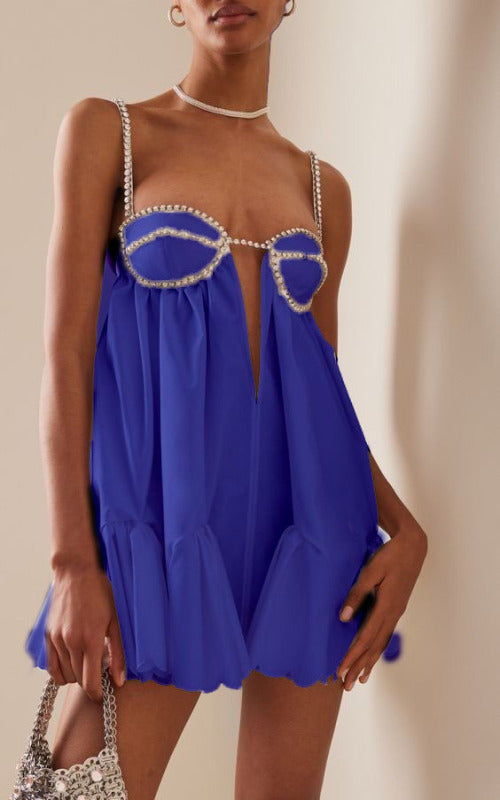 CD | Rochie mini cu bustieră cu mărgele
