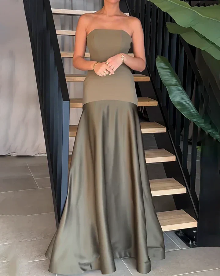 CD | Rochie maxi elegantă fără bretele