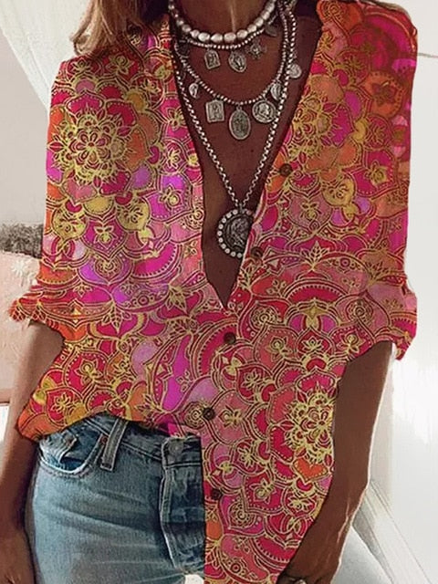 CD | Bluză stilată și elegantă cu butonieră